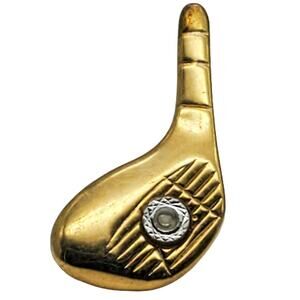 Golf Club Driver Tie Tack Dunhaven Diamond Lapel Pin Sport Golfer Jewelry
